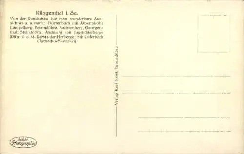 Ak Klingenthal im Vogtland Sachsen, Blick von der Rundschau, Aschberg