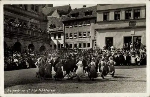 Ak Rothenburg ob der Tauber Mittelfranken, Hist. Schäfertanz