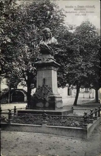 Ak Meersburg am Bodensee, Anette von Droste-Hülshoff Denkmal