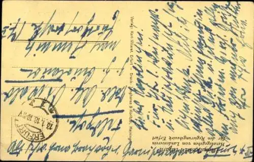 Ak Erfurt in Thüringen, Hof in der Paulstraße