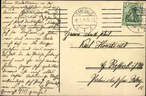 Ak Kitsch, Landschaftsszene