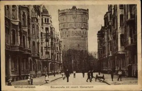 Ak Wilhelmshaven an der Nordsee, Bülowstraße, Wasserturm