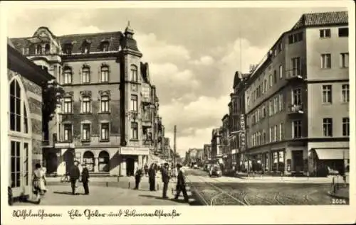 Ak Wilhelmshaven, Ecke Gökerstraße und Bismarckstraße, Fußgänger