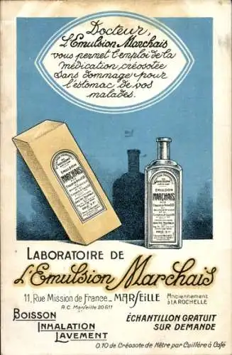 Ak Marseille Bouches du Rhône, Laboratoire de l'Emulsion Marchais