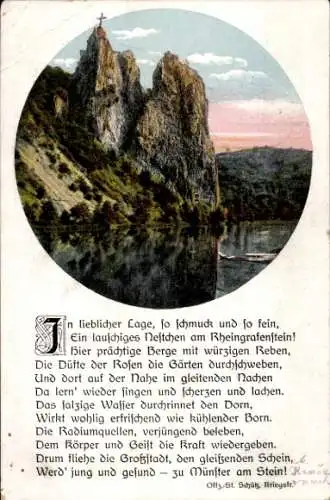Ak Felsen, Gedicht von St. Schütz, In lieblicher Lage, so schmuck und so fein...