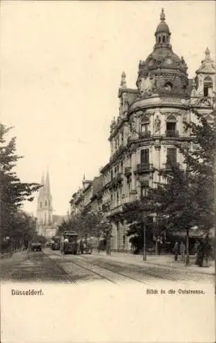 Ak Düsseldorf am Rhein, Oststraße, Straßenbahn