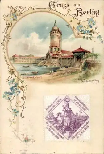 Litho Berlin Mitte, Berliner Gewerbeausstellung, Restaurant Aussichtsturm