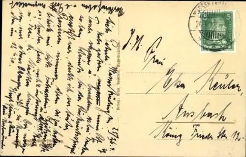 Steindruck Ak Wassertrüdingen in Mittelfranken, Marktstraße