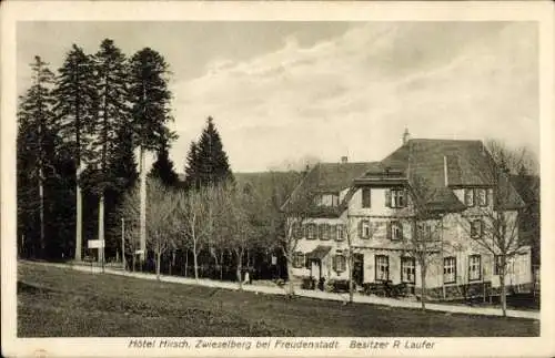 Ak Zwieselberg Alpirsbach im Schwarzwald, Hotel Hirsch