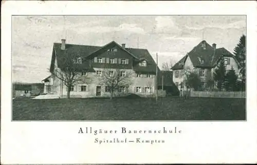 Ak Kempten im Allgäu Schwaben, Allgäuer Bauernschule, Spitalhof