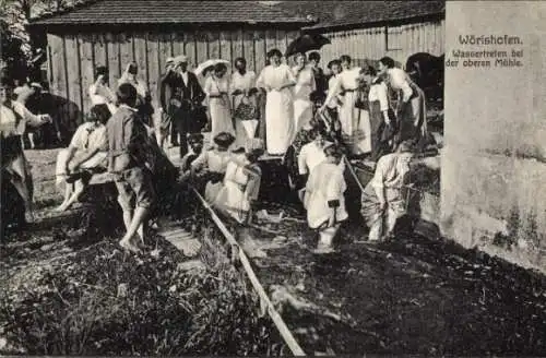 Ak Bad Wörishofen im Unterallgäu, Wassertreten, Obere Mühle