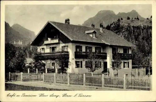 Ak Horn bei Füssen Schwangau im Ostallgäu, Café und Pension Haus Lang