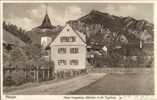 Ak Füssen im Allgäu, Haus Guggemos, Glückstraße 8, Tegelberg