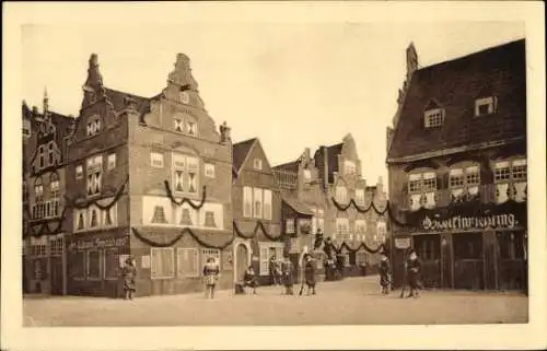 AK Amsterdam Nordholland Niederlande, Oud Amsterdam, Straßenpartie