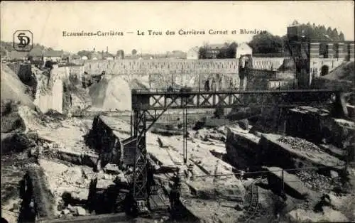 Ak Écaussinnes Wallonia Hennegau, Le Trou des Carrieres Cornet und Blondeau