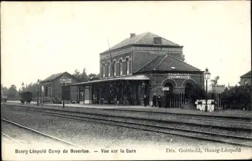 Ak Bourg Leopold Leopoldsburg Flandern-Limburg, Gare