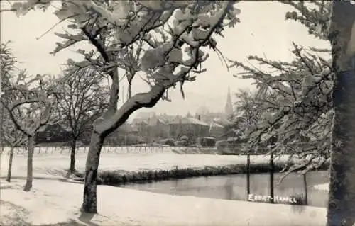 Ak Ebnat Kappel Kanton St. Gallen, Wintermotiv vom Ort