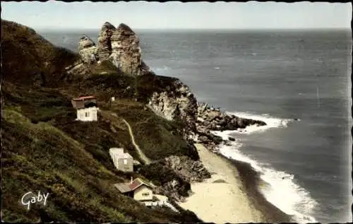 Ak Marigny Longues sur Mer Calvados, les trois Demoiselles de Fontenailles