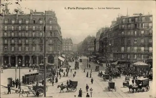 Ak Paris VIIIe Élysée, Rue Saint Lazare