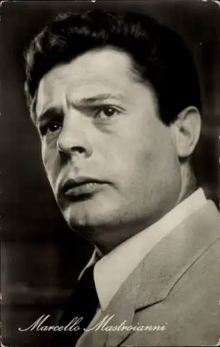 Ak Schauspieler Marcello Mastroianni, Portrait
