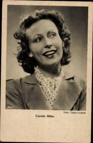 Ak Schauspielerin Carola Höhn, Portrait