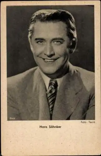 Ak Schauspieler Hans Söhnker, Portrait