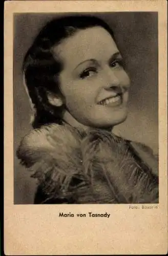 Ak Schauspielerin Maria von Tasnady, Portrait