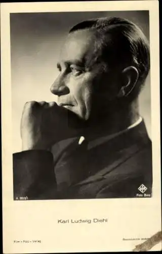 Ak Schauspieler Karl Ludwig Diehl, Portrait im Profil