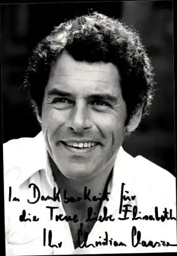 Ak Schauspieler Christian Claaszen, Portrait, Autogramm