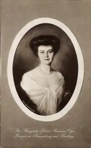 Ak Prinzessin Olga von Hannover, Herzogin zu Braunschweig und Lüneburg