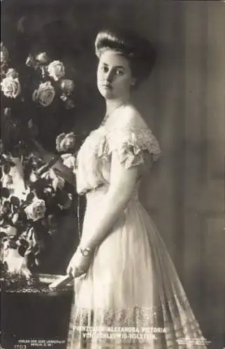 Ak Prinzessin Alexandra Victoria von Schleswig Holstein, Portrait