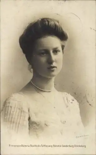 Ak Prinzessin Victoria Adelheid von Schleswig Holstein Sonderburg Glücksburg, Portrait