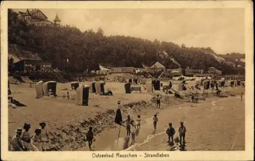 Ak Swetlogorsk Ostseebad Rauschen Ostpreußen, Strandleben