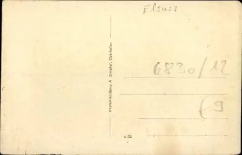 Ak Oberhoffen Oberhofen Elsass Bas Rhin, Kirche, Schule, Bahnhof, Mädchenheim Dreilinden