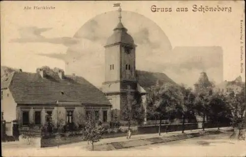 Ak Berlin Schöneberg, alte Pfarrkirche