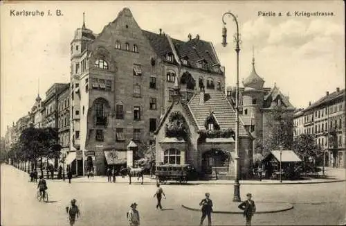 Ak Karlsruhe in Baden, Kriegsstraße