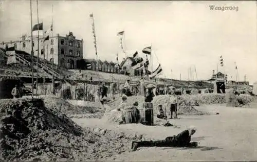 Ak Nordseebad Wangerooge in Ostfriesland, Strandleben