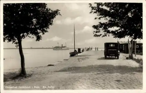 Ak Międzywodzie Heidebrink Dziwnów Dievenow Insel Wollin Pommern, Hafen