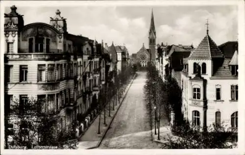 Ak Duisburg im Ruhrgebiet, Lutherstraße