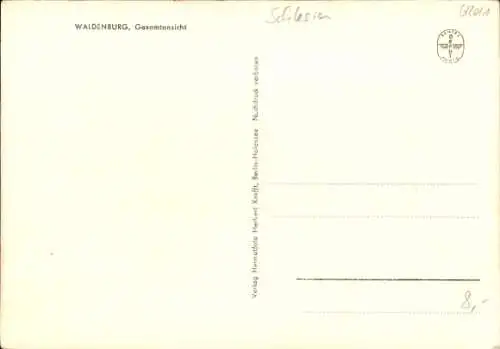 Ak Wałbrzych Waldenburg Schlesien, Gesamtansicht