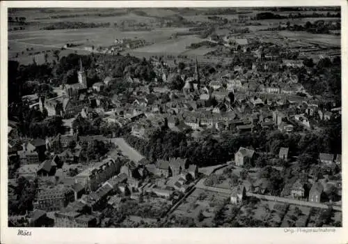 Ak Moers am Niederrhein, Luftaufnahme