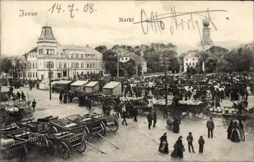 Ak Jever in Oldenburg Friesland, Markt