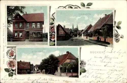 Ak Bücken in Niedersachsen, Straßenpartie, Häuser, Villa