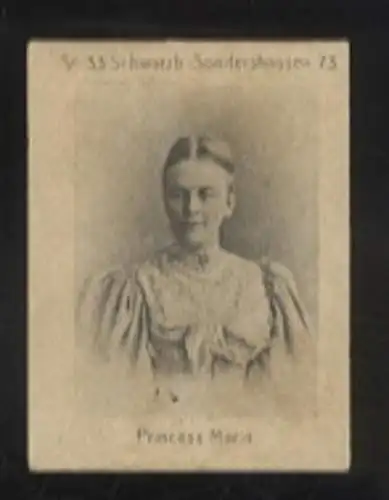 Foto Portrait Maria Prinzessin v. Schwarzburg-Sondershausen, geb. v. Sachsen-Altenburg