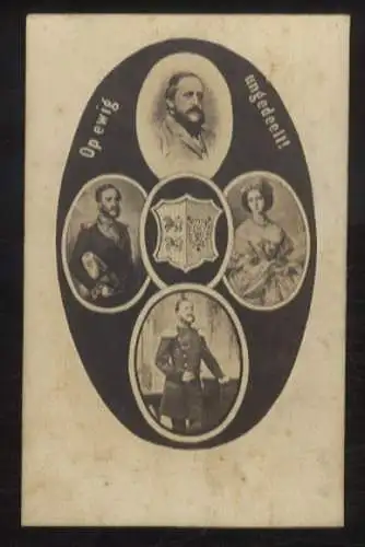 CdV Portrait u.a. Adolf I. Georg zu Schaumburg-Lippe mit Hermine, geb. zu Waldeck-Pyrmont