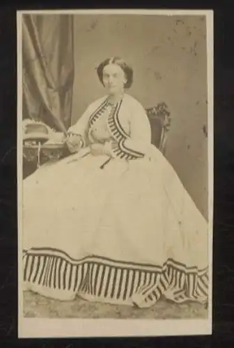 CdV Portrait Teresia Amalia Prinz. v. Schweden u. Norwegen, geb. v. Sachsen-Altenburg