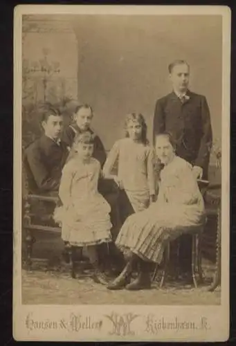 Cabinet Foto Kinder des dänischen Königspaares Louise u. Friedrich VIII. von Dänemark