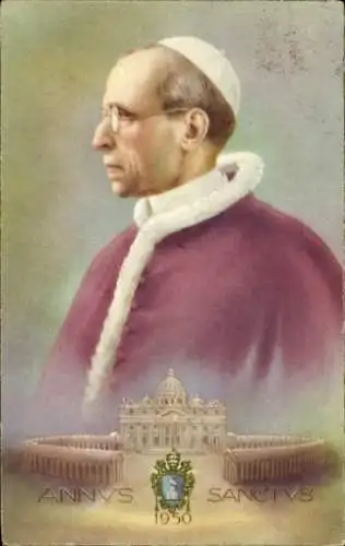 Ak Papst Pius XII., Eugenio Maria Giuseppe Giovanni Pacelli, Annus Sanctus 1950