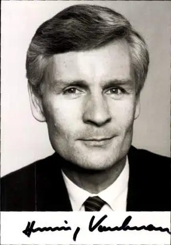 Foto Dr. Henning Voscherau, Erster Bürgermeister von Hamburg, Autogramm