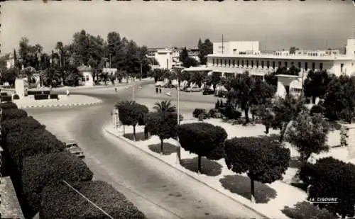 Ak Meknes Marokko, Place Poeymirau und das Lycée